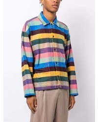Chemise à manches longues en flanelle à carreaux multicolore YMC