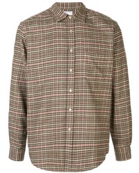 Chemise à manches longues en flanelle à carreaux olive Portuguese Flannel