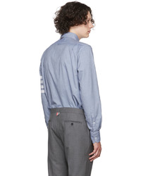 Chemise à manches longues en flanelle bleu clair Thom Browne