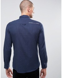 Chemise à manches longues en flanelle bleu marine Firetrap