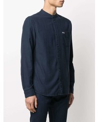 Chemise à manches longues en flanelle bleu marine Tommy Jeans