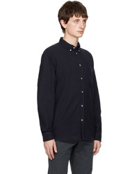 Chemise à manches longues en flanelle bleu marine Norse Projects