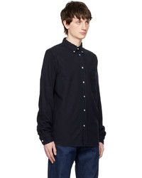 Chemise à manches longues en flanelle bleu marine Norse Projects