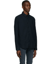 Chemise à manches longues en flanelle bleu marine rag & bone