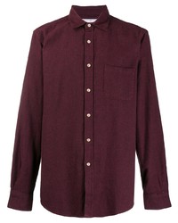 Chemise à manches longues en flanelle bordeaux Portuguese Flannel