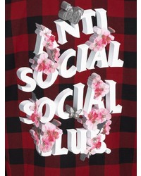 Chemise à manches longues en flanelle écossaise bordeaux Anti Social Social Club