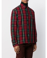 Chemise à manches longues en flanelle écossaise bordeaux Polo Ralph Lauren