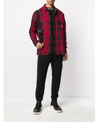 Chemise à manches longues en flanelle écossaise rouge Marcelo Burlon County of Milan