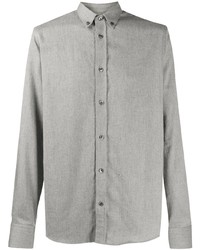 Chemise à manches longues en flanelle grise Filippa K