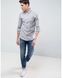 Chemise à manches longues en flanelle grise Jack and Jones