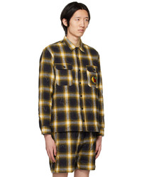 Chemise à manches longues en flanelle imprimée jaune Sky High Farm Workwear