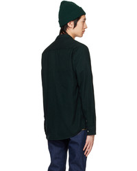 Chemise à manches longues en flanelle vert foncé Norse Projects