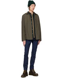 Chemise à manches longues en flanelle vert foncé Norse Projects