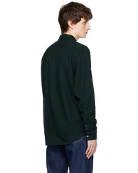 Chemise à manches longues en flanelle vert foncé Norse Projects