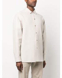 Chemise à manches longues en laine beige Fear Of God