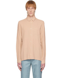 Chemise à manches longues en laine beige Séfr