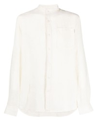 Chemise à manches longues en laine blanche Woolrich