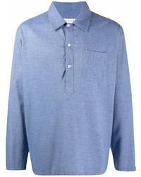 Chemise à manches longues en laine bleu clair MACKINTOSH