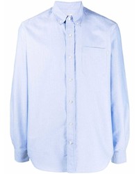 Chemise à manches longues en laine bleu clair Woolrich