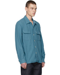 Chemise à manches longues en laine bleue Levi's Vintage Clothing