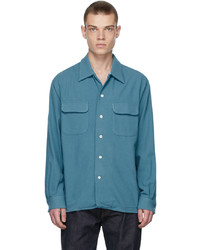 Chemise à manches longues en laine bleue Levi's Vintage Clothing