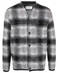 Chemise à manches longues en laine écossaise grise Universal Works