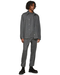 Chemise à manches longues en laine gris foncé 3.1 Phillip Lim