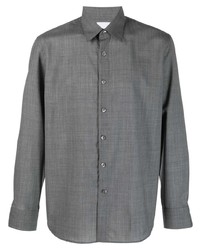 Chemise à manches longues en laine grise PT TORINO