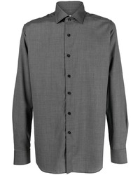Chemise à manches longues en laine grise Xacus