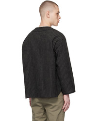 Chemise à manches longues en laine noire VISVIM