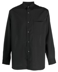 Chemise à manches longues en laine noire Comme Des Garcons SHIRT