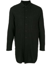 Chemise à manches longues en laine noire Forme D'expression
