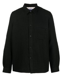 Chemise à manches longues en laine noire Junya Watanabe MAN