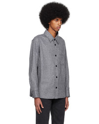 Chemise à manches longues en laine noire A.P.C.