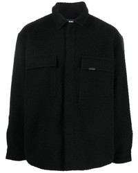 Chemise à manches longues en laine noire Represent