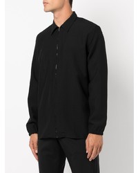 Chemise à manches longues en laine noire Givenchy