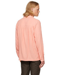 Chemise à manches longues en laine rose Séfr