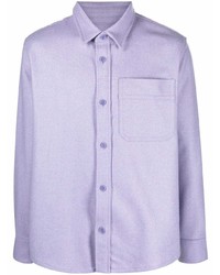 Chemise à manches longues en laine violet clair A.P.C.
