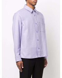 Chemise à manches longues en laine violet clair A.P.C.