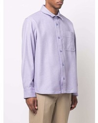 Chemise à manches longues en laine violet clair A.P.C.