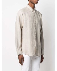Chemise à manches longues en lin beige Polo Ralph Lauren
