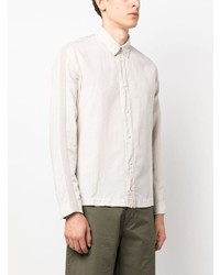 Chemise à manches longues en lin beige Transit