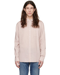 Chemise à manches longues en lin beige Vince