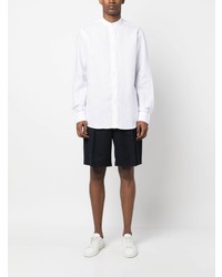 Chemise à manches longues en lin blanche Karl Lagerfeld