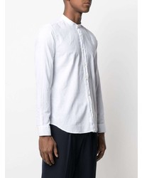 Chemise à manches longues en lin blanche Manuel Ritz