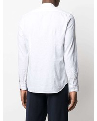 Chemise à manches longues en lin blanche Manuel Ritz