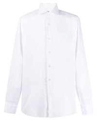 Chemise à manches longues en lin blanche Barba