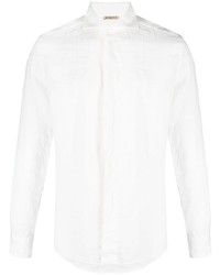 Chemise à manches longues en lin blanche Barena