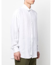 Chemise à manches longues en lin blanche Costumein