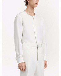 Chemise à manches longues en lin blanche Ermenegildo Zegna